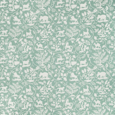 Kravet Basics ANIMALTALE.35.0 Animaltale Multipurpose Fabric in White , Turquoise , Seafoam