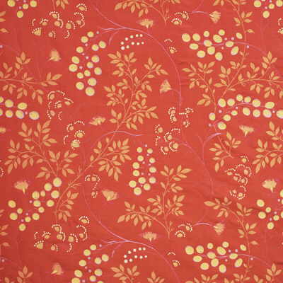 G P & J Baker BF10044.390.0 Honesty Silk Drapery Fabric in Terracotta/Orange