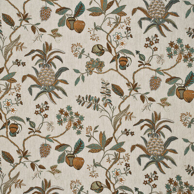 GP&J Baker BF10347.1.0 Exotic Pineapple Linen Drapery Fabric in Sage/dove