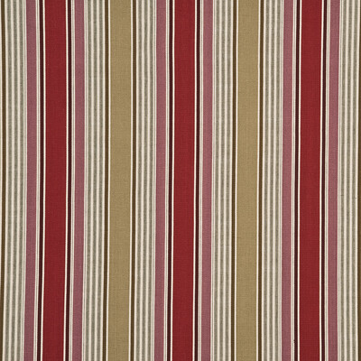 G P & J Baker BF10401.4.0 Arley Stripe Multipurpose Fabric in Red/camel/Red/Pink/Beige