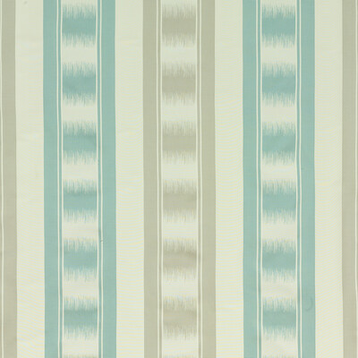 G P & J Baker BF10493.725.0 Ryecote Stripe Multipurpose Fabric in Aqua/silver/Light Blue/Grey