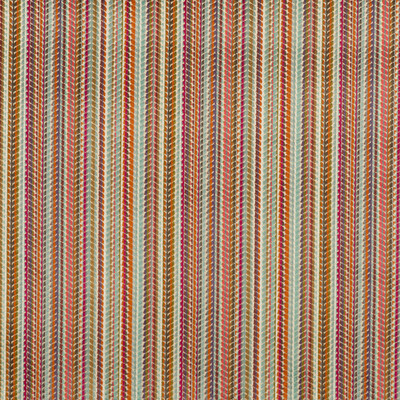 G P & J Baker BF10541.3.0 Sawley velvet Upholstery Fabric in Sienna/teal/Orange/Teal/Multi