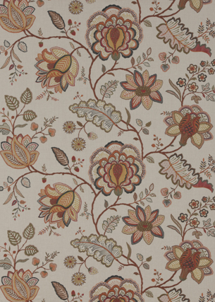 G P & J Baker BF10598.2.0 Dixter Multipurpose Fabric in Spice/Red/Yellow/Brown