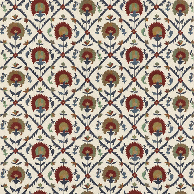 G P & J Baker BF10905.1.0 Winchelsea Multipurpose Fabric in Red/ blue/Red/Blue