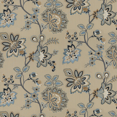 G P & J Baker BF10924.1.0 Burford embroidery Multipurpose Fabric in Blue