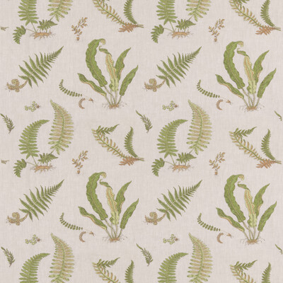 G P & J Baker BF10991.3.0 Ferns Embroidery Drapery Fabric in Green/natural/Green/Beige