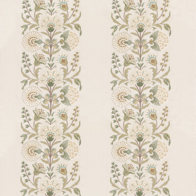 G P & J Baker BF10997.2.0 Annesley Drapery Fabric in Green/Multi/White