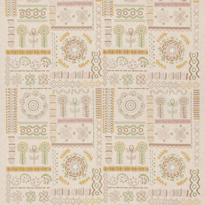 G P & J Baker BF11055.2.0 Spin Off Drapery Fabric in Plaster/Beige/Pink/Multi