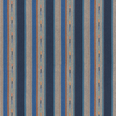 G P & J Baker BF11062.2.0 Bunty Multipurpose Fabric in Indigo/Blue/Orange/Beige