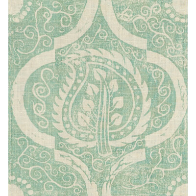 Lee Jofa BFC-3516.13.0 Persian Leaf Multipurpose Fabric in Aqua/White/Light Blue