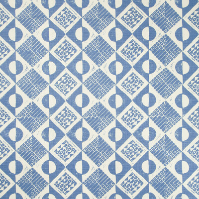 Lee Jofa BFC-3666.5.0 Circles And Squares Multipurpose Fabric in Azure/Blue