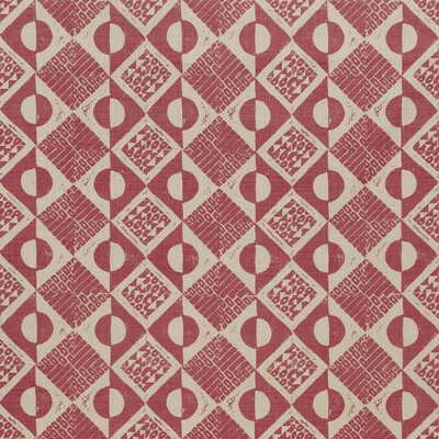 Lee Jofa BFC-3666.717.0 Circles And Squares Multipurpose Fabric in Berry/Pink/Red