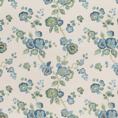 Lee Jofa BFC-3705.523.0 Hana Multipurpose Fabric in Blue Green/Blue/Ivory