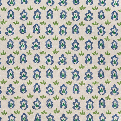 Lee Jofa BFC-3708.523.0 Springfield Multipurpose Fabric in Lagoon/Beige/Green/Blue