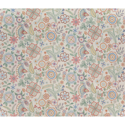 Lee Jofa BFC-3710.312.0 Eden Multipurpose Fabric in Coral Green/White/Multi
