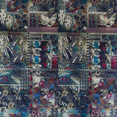 G P & J Baker BP10629.2.0 Barcelona Multipurpose Fabric in Indigo/Blue/Red/Multi
