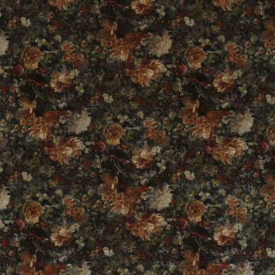 G P & J Baker BP10642.4.0 Royal garden velvet Multipurpose Fabric in Amber/jade/Green/Orange/Multi