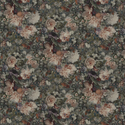 G P & J Baker BP10643.1.0 Royal garden linen Multipurpose Fabric in Quartz/Teal/Pink/Multi