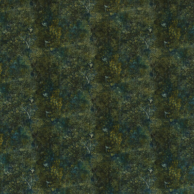 G P & J Baker BP10711.1.0 Persian garden velvet Multipurpose Fabric in Peacock/Green/Blue