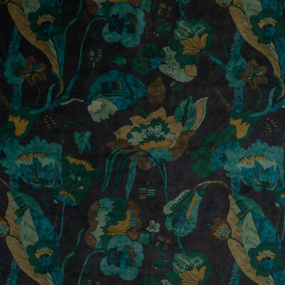 GP&J Baker BP10813.1.0 California Velvet Multipurpose Fabric in Indigo/teal