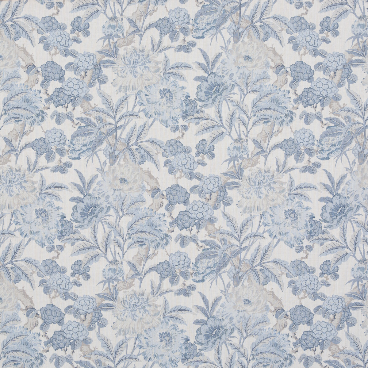G P & J Baker Bp10950.1.0 Summer Peony Multipurpose Fabric in Blue/White/Brown