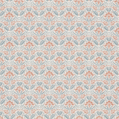 G P & J Baker BP10968.3.0 Iris Meadow Cotton Multipurpose Fabric in Teal/White/Orange