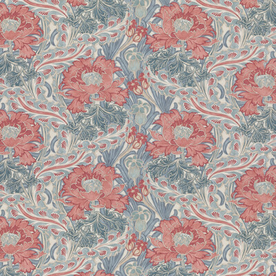 G P & J Baker BP10969.2.0 Brantwood Cotton Multipurpose Fabric in Teal/Beige/Red