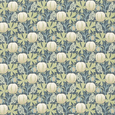 G P & J Baker BP10973.2.0 Pumpkins Cotton Multipurpose Fabric in Green/blue/Green/Blue/Yellow