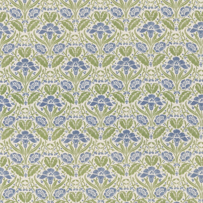 G P & J Baker BP10979.1.0 Iris Meadow Multipurpose Fabric in Blue/green/Blue/Green/White