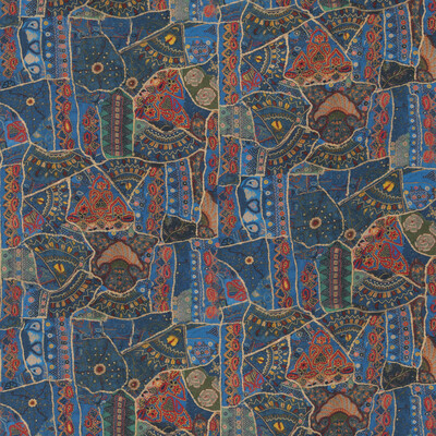 G P & J Baker BP11052.1.0 Front Row Multipurpose Fabric in Jewel Blue/Blue/Multi