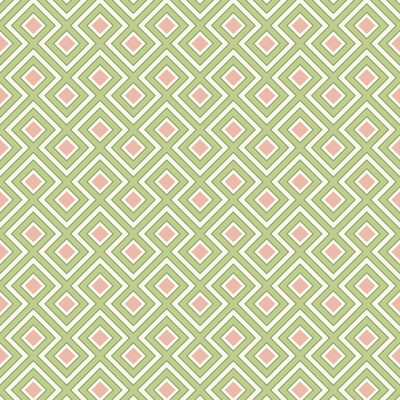 G P & J Baker BW45098.2.0 La Fiorentina Small Wallcovering in Green/blush/Green/Pink