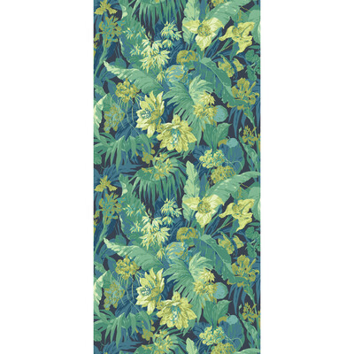 G P & J Baker BW45132.6.0 Tropical Floral Wallcovering in Indigo/teal/Green/Blue