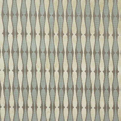 Groundworks DRAGONFLY.TAUPE/A.0 Dragonfly Upholstery Fabric in Taupe/aqua/Beige/Light Blue/White