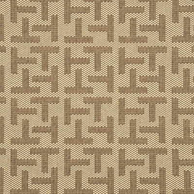 Threads ED85013.210.0 Monogram Upholstery Fabric in Mink/Beige/Brown