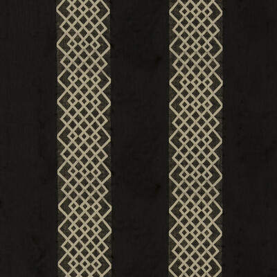 Threads ED95007.955.0 Diamond Sheer Drapery Fabric in Ebony/Black/Beige