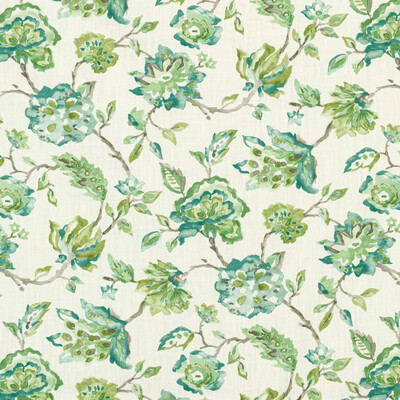 Kravet Basics Etheria.13.0 Etheria Multipurpose Fabric in Arboretum/White/Green/Teal