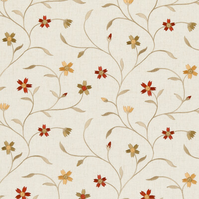 Clarke And Clarke F0599/06.CAC.0 Mellor Drapery Fabric in Spice