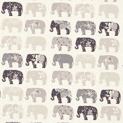 Clarke And Clarke F0794/01.CAC.0 Elephants Multipurpose Fabric in Natural