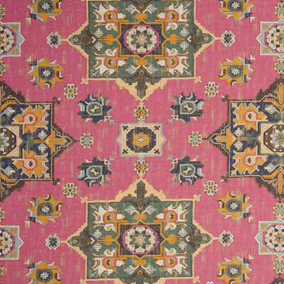 Clarke And Clarke F0798/02.CAC.0 Malatya Upholstery Fabric in Azalea