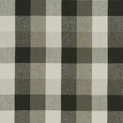 Clarke And Clarke F1042/01.CAC.0 Austin check Multipurpose Fabric in Charcoal