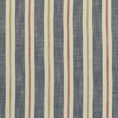 Clarke And Clarke F1046/04.CAC.0 Sackville stripe Multipurpose Fabric in Midnight/spice