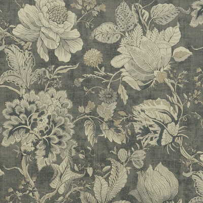 Clarke And Clarke F1048/01.CAC.0 Sissinghurst Multipurpose Fabric in Charcoal