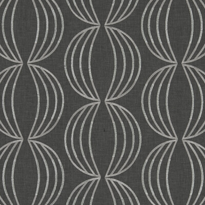 Clarke And Clarke F1070/02.CAC.0 Carraway Drapery Fabric in Charcoal