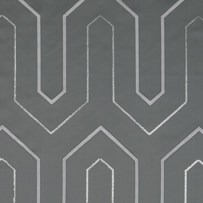 Clarke And Clarke F1072/03.CAC.0 Gatsby Drapery Fabric in Charcoal
