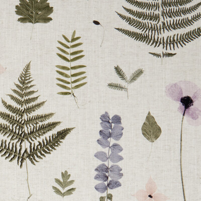 Clarke And Clarke F1089/01.CAC.0 Herbarium Multipurpose Fabric in Blush/natural