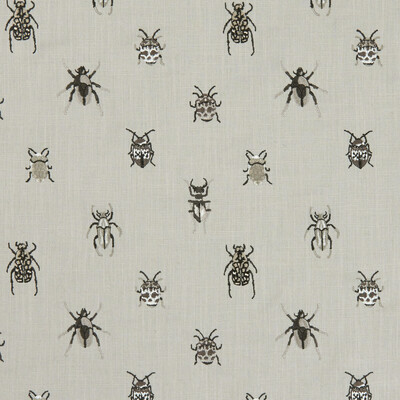 Clarke And Clarke F1095/01.CAC.0 Beetle Multipurpose Fabric in Charcoal/natural