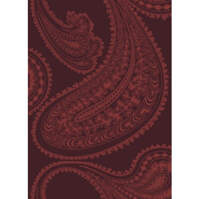 Cole & Son F111/10038.CS.0 Rajapur Multipurpose Fabric in Rse On Drk Crim/Burgundy/red/Burgundy