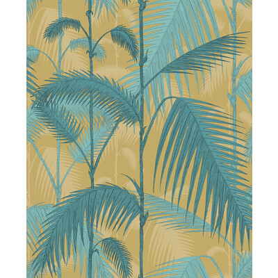 Cole & Son F111/2003L.CS.0 Palm Jungle Multipurpose Fabric in Orchre & Petrol/Multi/Yellow/Teal