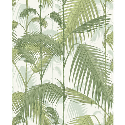 Cole & Son F111/2007L.CS.0 Palm Jungle Multipurpose Fabric in Olv Grn On Wht/Green/Olive Green