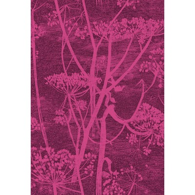 Cole & Son F111/5017.CS.0 Cow Parsley Multipurpose Fabric in Magnta Plm/Burgundy/red/Burgundy